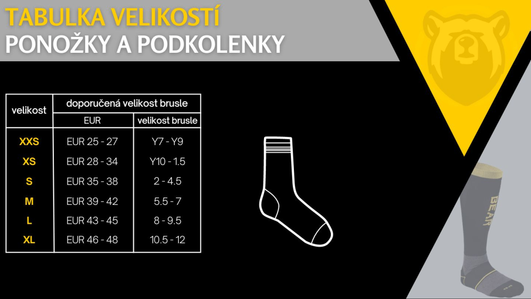 Ponožky Hockey Bear - střední