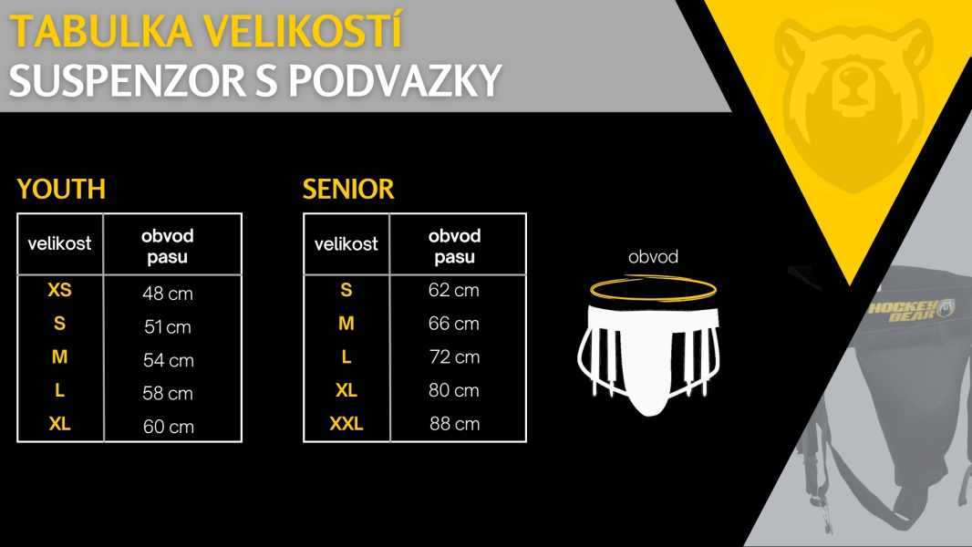 Suspenzor s podvazky Hockey Bear