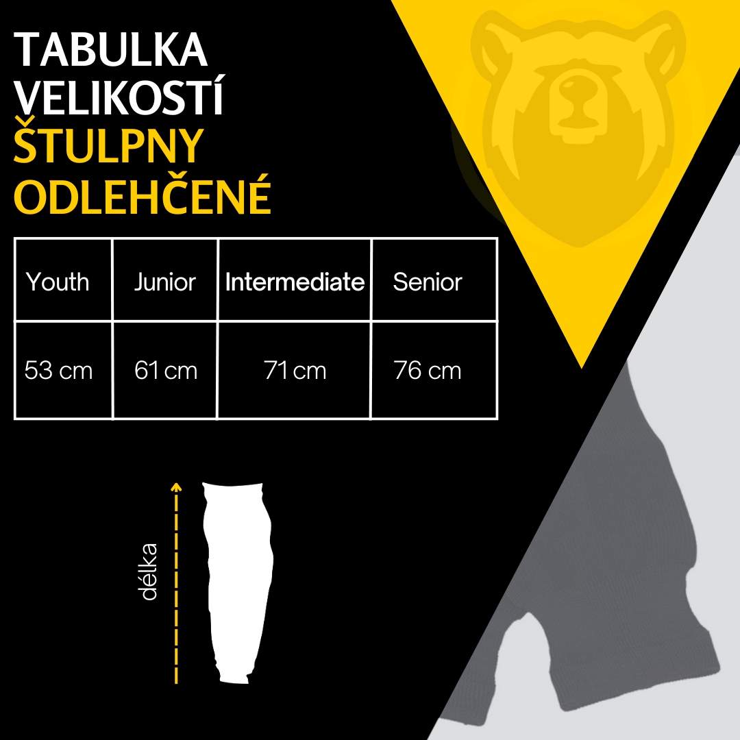 Tabulka velikostí štulpny Hockey Bear